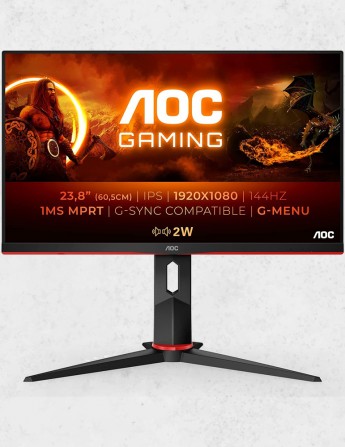 MONITOR AOC GAMING G2 24G2AE/Bk 23.8" FHD LED Black/Red